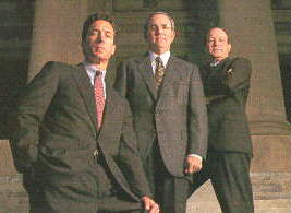 Michael Moore, Richard Scruggs and Michael Lewis at Miss. State Capitol